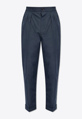 Tom Ford Pleated Turn-Up Hem Pants Navy SHP005 FMC087S24-HB785