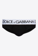 Mid-Rise Branded Briefs Dolce 
Gabbana M3D03J ONN97-N0000 Black