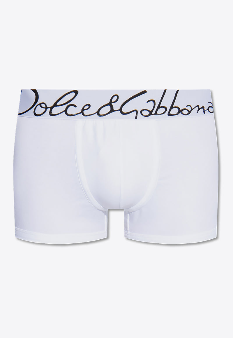 Dolce 
Gabbana Logo Waistband Boxers White M4F34J ONP20-W0800