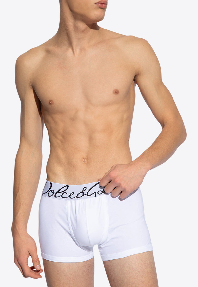 Dolce 
Gabbana Logo Waistband Boxers White M4F34J ONP20-W0800