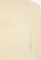 Etro Pegaso Embroidered Wool Sweater Beige MRKF0069 AL258-M0453