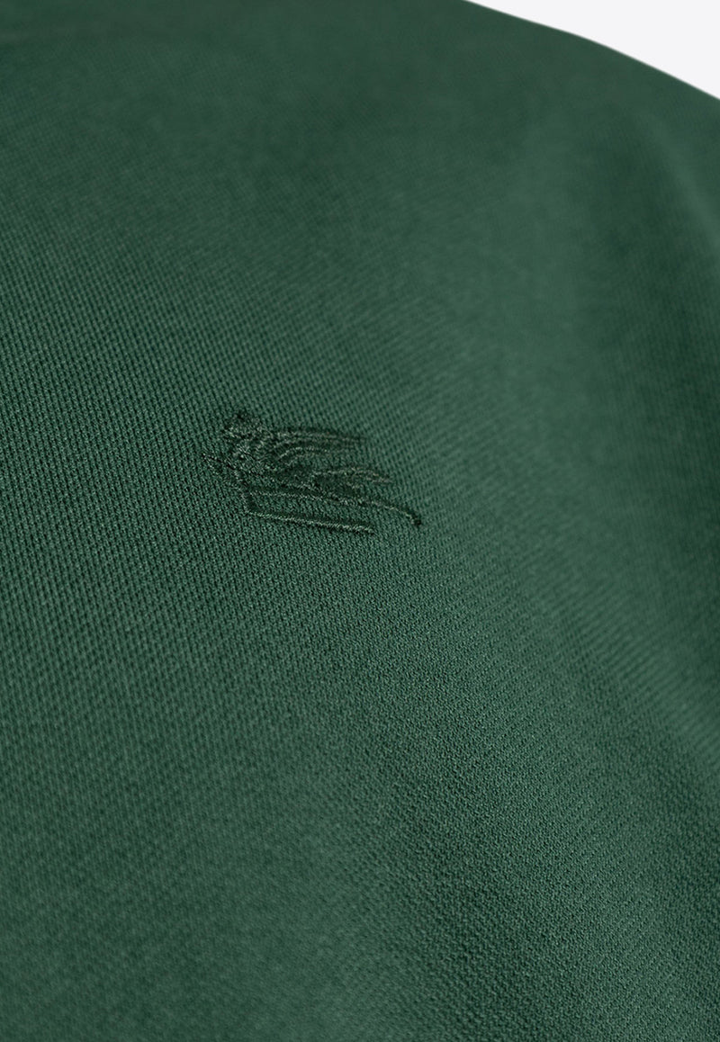 Etro Pegaso Embroidered Polo T-shirt Green MRMD0006 AC268-V0472