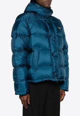 Prada Triangle-Logo Puffer Jacket Blue SGC699SOOO1WQ9_F0AFC