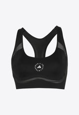 Adidas By Stella McCartney Racerback Logo Sports Bra Black IB5520_BLACK