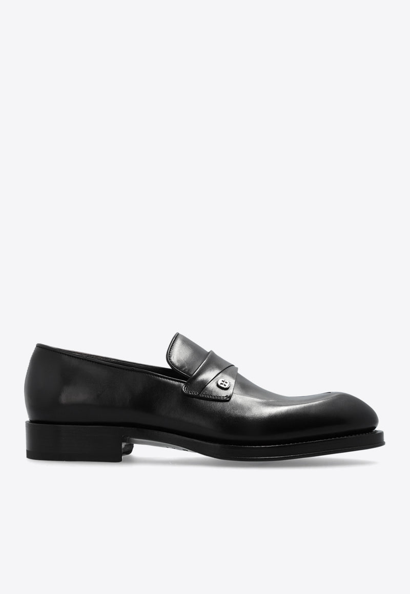 Salvatore Ferragamo Tramezza Leather Loafers Black 027957 CANTORE 776457-NERO