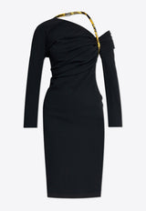 Versace la Coupe des Dieux Cut-Out Midi Dress Black 1016122 1A11613-1B000