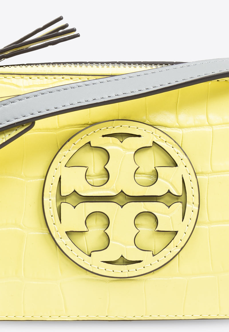 Tory Burch Mini Miller Crossbody Bag in Croc-Embossed Leather Yellow 158490 0-700