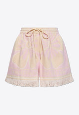 Zimmermann Terry Beach Mini Shorts Pink 1418ASS244 0-PINC