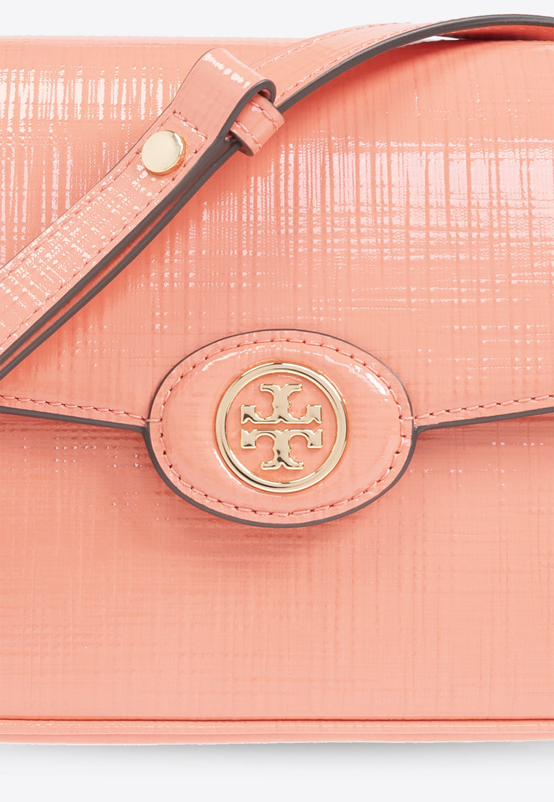 Tory Burch Robinson Embossed Leather Crossbody Bag Coral 154731 0-650