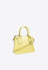 Tory Burch Mini Swing Top Handle Bag in Croc-Embossed Leather Yellow 158437 0-700