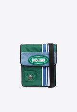 Moschino Logo Patch Messenger Bag Green 242Z2 A8120 8228-2389