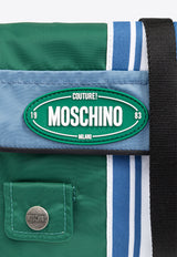 Moschino Logo Patch Messenger Bag Green 242Z2 A8120 8228-2389