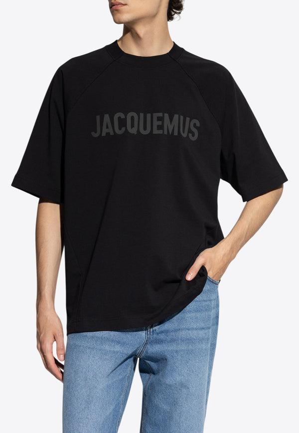 Jacquemus Le Typo Logo Print Crewneck T-shirt Black 245JS212 2011-990