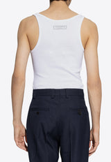 Jacquemus Le Pesco Embroidered Tank Top White 246JS267 2454-100