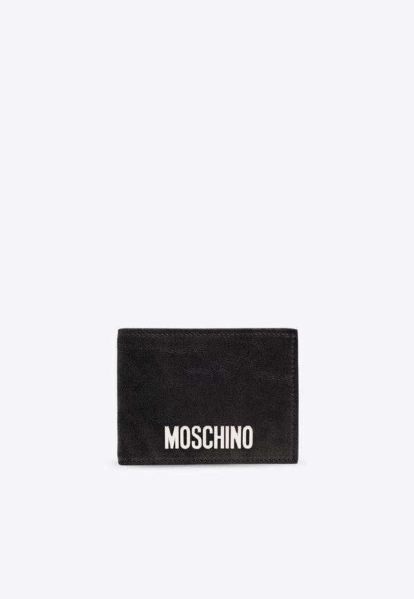 Moschino Logo Lettering Bi-Fold Wallet Black 242Z2 A8124 8015-0555