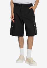 Jacquemus Le Cargo Belted Bermuda Shorts Black 246PA096 1534-990