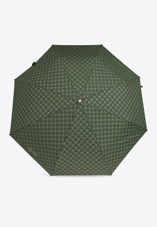 Moschino Signature Pattern Classic Umbrella Green 8271 TOPLESSM-MILITARY