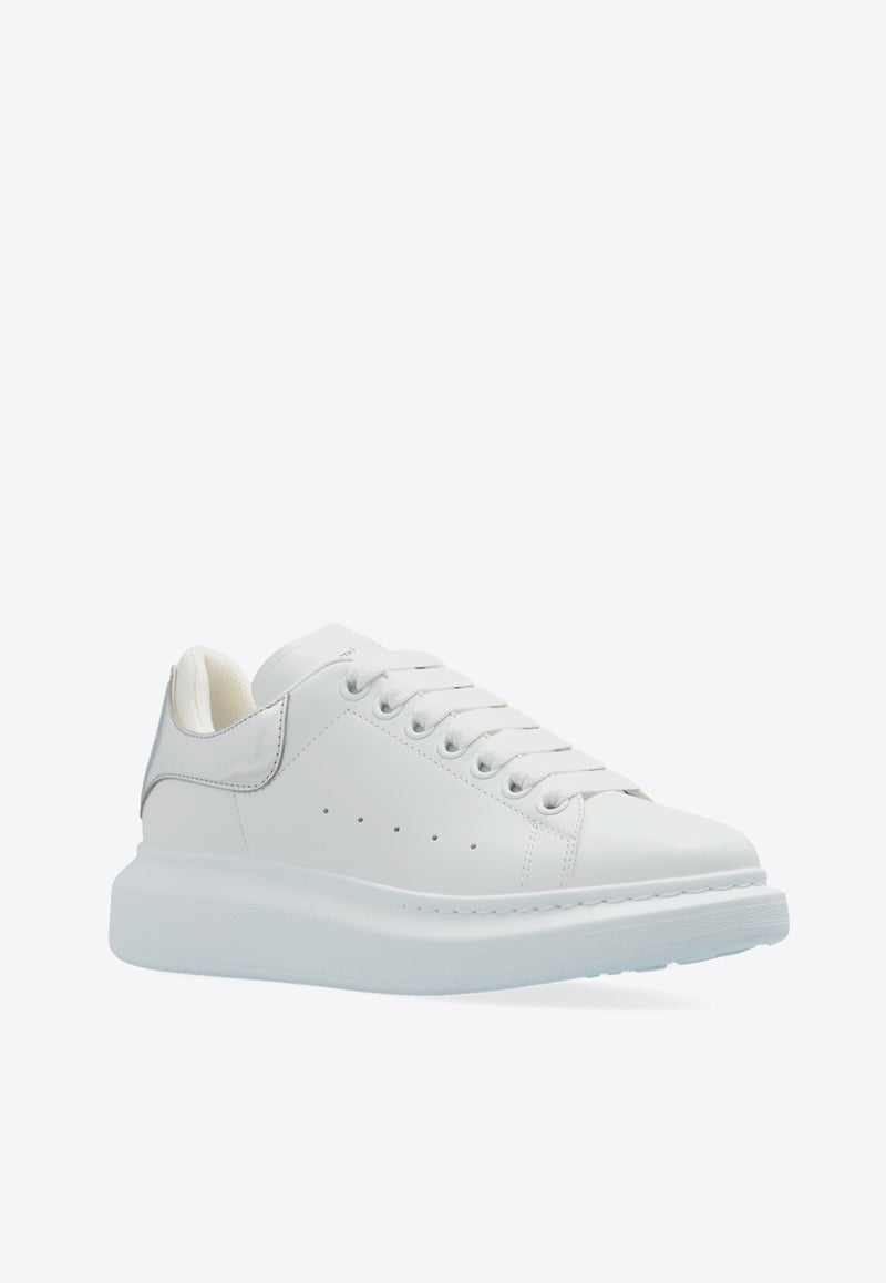 Alexander McQueen Oversized Leather Sneakers White 697103 WIFTJ-9071