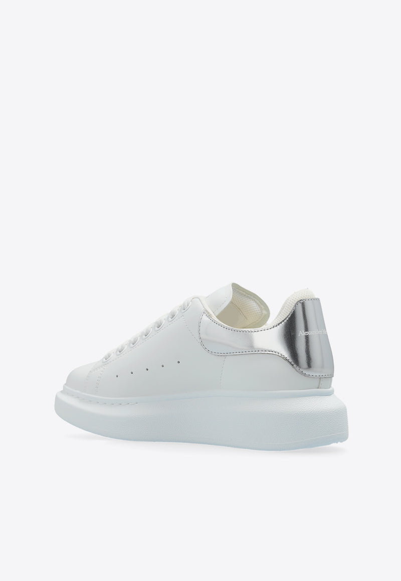 Alexander McQueen Oversized Leather Sneakers White 697103 WIFTJ-9071