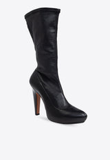 Alexander McQueen The Edge 125 Leather Ankle Boots Black 797592 WIG20-1000