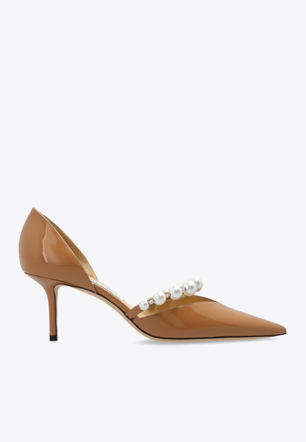 Jimmy Choo Aurelie 65 Leather Pumps Beige AURELIE 65 XKM-BISCUIT WHITE