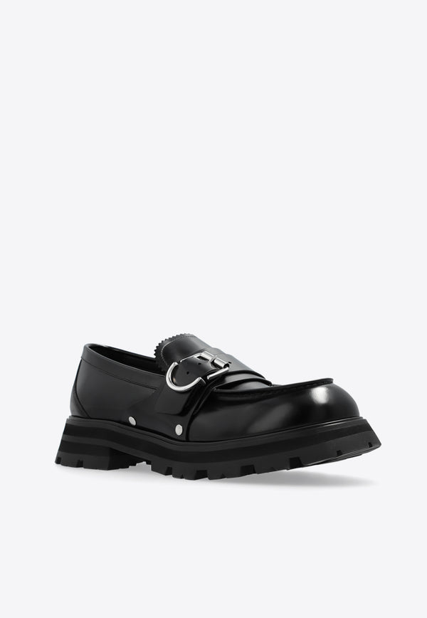 Alexander McQueen Wander Leather Loafers Black 794477 WIES3-1081