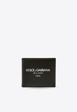 Dolce 
Gabbana Bi-Fold Logo Print Leather Wallet Black BP1321 AN244-HXII7