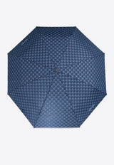 Moschino Signature Pattern Classic Umbrella Navy 8271 TOPLESSF-BLUE