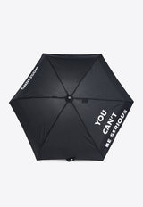 Moschino You Can
t Be Serious Printed Umbrella Black 8985 SUPERMINIA-BLACK