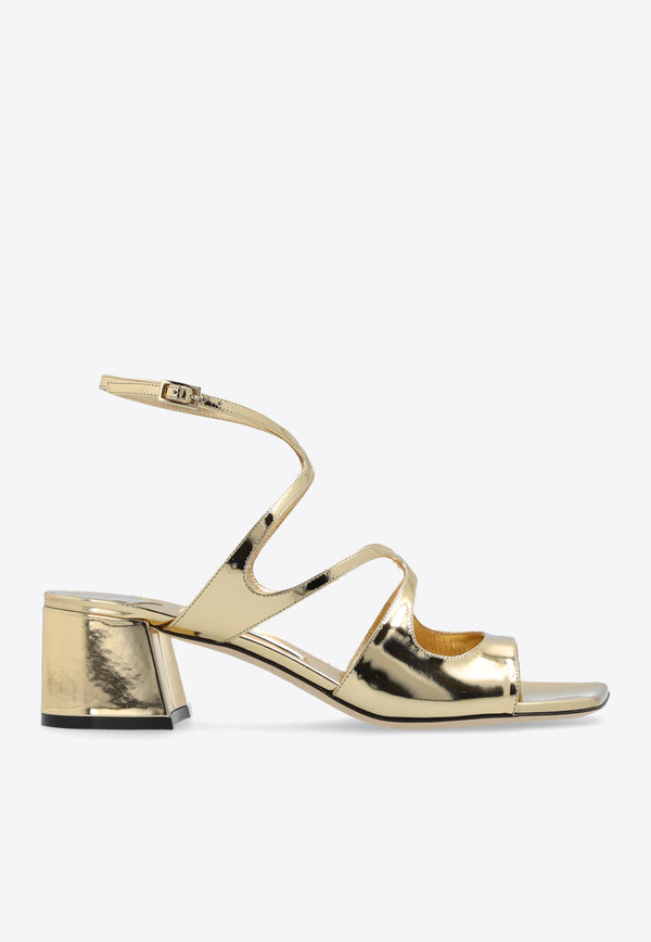 Jimmy Choo Azilia 45 Leather Sandals Gold AZILIA 45 QUI-GOLD