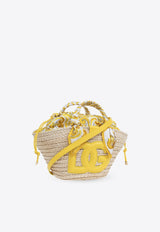 Dolce 
Gabbana Small Kendra Woven-Raffia Tote Bag Beige BB7695 AV860-HG3OB