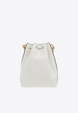 Jimmy Choo Bon Bon Leather Bucket Bag White BON BON BCKT N S MN HUT-LATTE GOLD