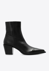 Jimmy Choo Cece 60 Leather Ankle Boots Black CECE AB 60 VOO-BLACK