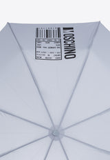 Moschino Bar-Code Print Umbrella Gray 8941 OPENCLOSEL-GREY