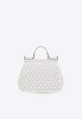 Dolce 
Gabbana Large Sicily Woven-Raffia Shoulder Bag White BB6002 AY208-89642