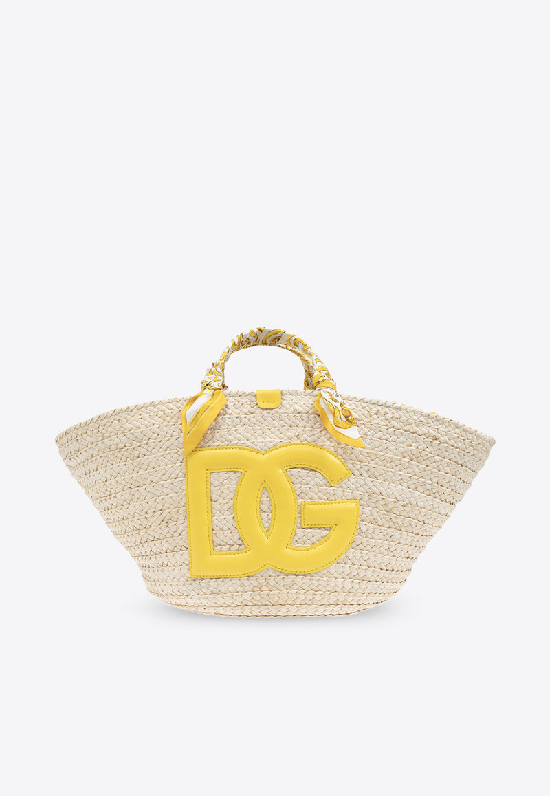 Dolce 
Gabbana Medium Kendra Woven-Raffia Tote Bag Yellow BB7694 AV860-HG3OB