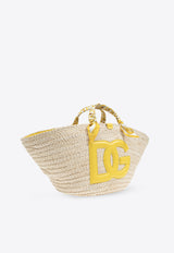 Dolce 
Gabbana Medium Kendra Woven-Raffia Tote Bag Yellow BB7694 AV860-HG3OB