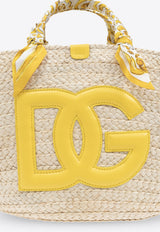 Dolce 
Gabbana Medium Kendra Woven-Raffia Tote Bag Yellow BB7694 AV860-HG3OB