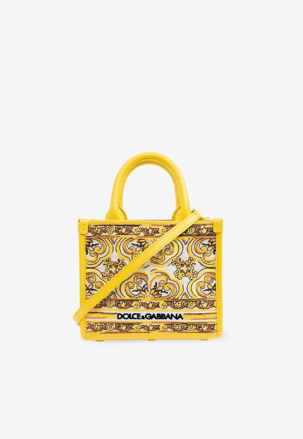 Dolce 
Gabbana Mini DG Daily Majolica Print Tote Bag Yellow BB7479 AW050-HG3OB