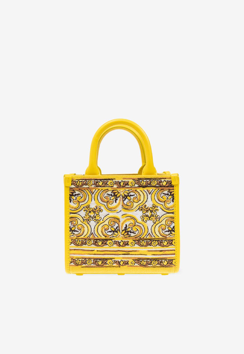 Dolce 
Gabbana Mini DG Daily Majolica Print Tote Bag Yellow BB7479 AW050-HG3OB