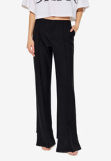 Chloé Broken-Heel Wool Slim Pants Black CH24APA32 063-001