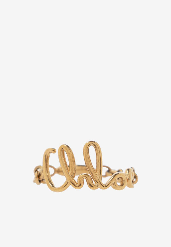 Chloé The Iconic Logo Double Ring Gold CHC24AFR67 CB7-9DC