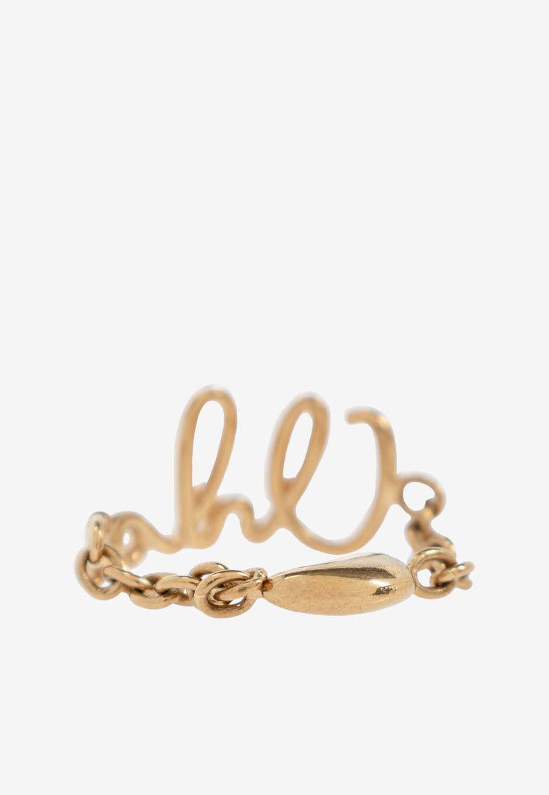 Chloé The Iconic Logo Double Ring Gold CHC24AFR67 CB7-9DC