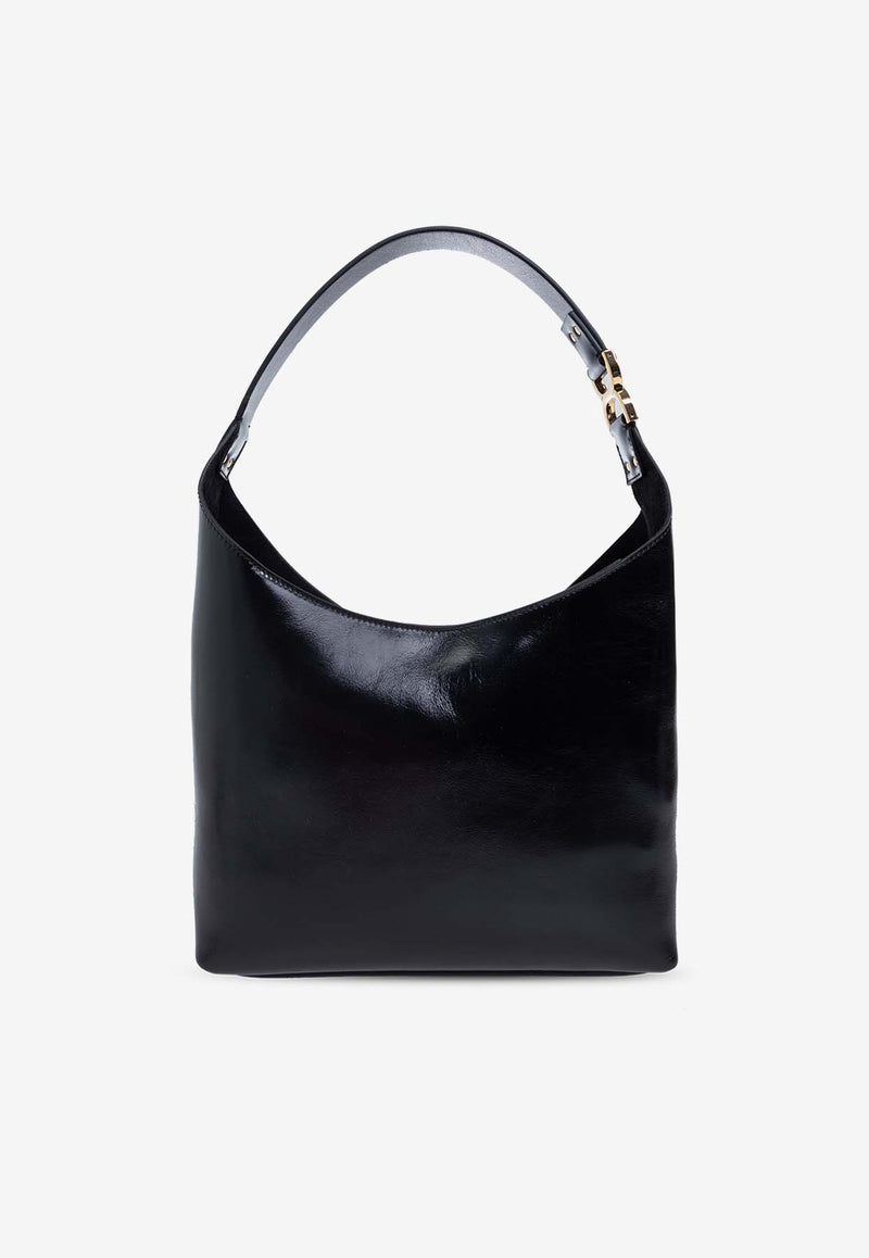 Chloé Small Marcie Leather Hobo Bag Black CHC24AS629 N57-001