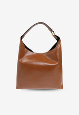 Chloé Marcie Shiny Leather Hobo Bag Brown CHC24AS630 N57-26M