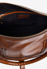 Chloé Marcie Shiny Leather Top Handle Bag Brown CHC24AS660 N57-26M