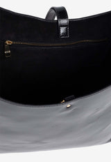 Chloé Marcie Shiny Leather Hobo Bag Black CHC24AS630 N57-001