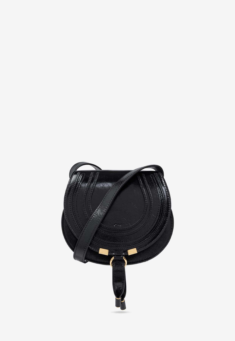 Chloé Small Marcie Saddle Crossbody Bag Black CHC24AS680 N57-001