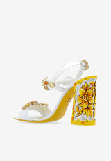 Dolce 
Gabbana Keira 105 Stone-Embellished Leather Sandals White CR1354 AT848-8V135