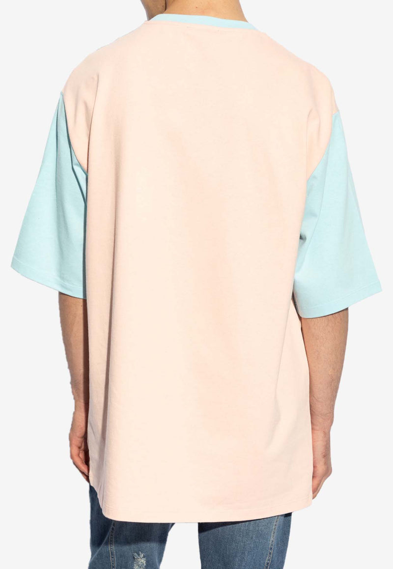 Balmain Miami Print T-shirt Pink DH1EH015 GD74-OIP